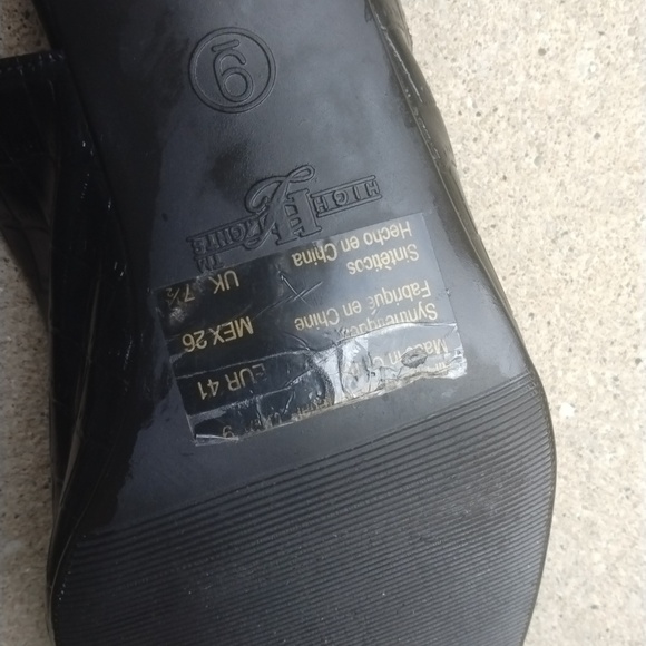 Black Patent Leather Peep Toe Slingback Sandals size 9 - Picture 6 of 10